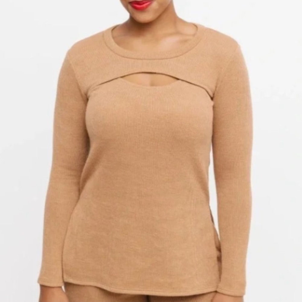 Smash + Tess Zoe Cut Out Top Camel Size L